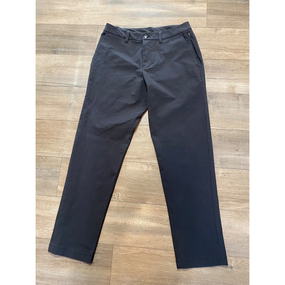 Lululemon ABC Mens 30X31 Slim Warpstreme Golf Casual Stretch Pants Black